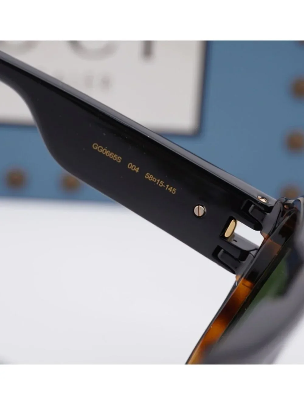 Gucci GG0665S 004 Aviator Sunglasses - Havana / Green